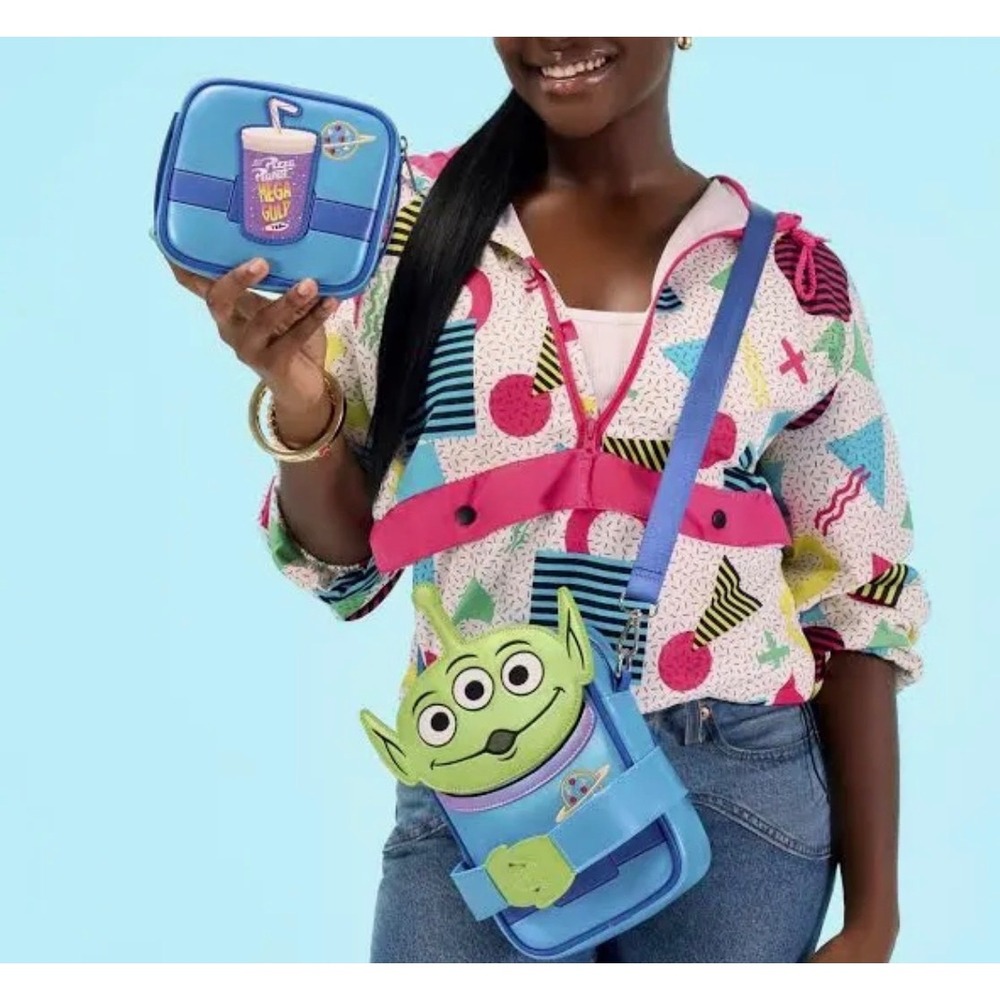 Loungefly Toy Story Alien Crossbuddies Crossbody Bag Blue NEW - Picture 10 of 10